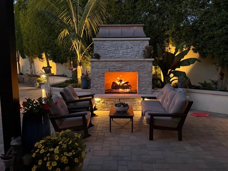 Fire Feature & Stone Patio