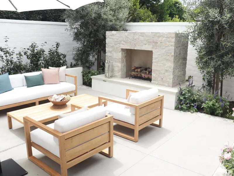 Custom Stone Patio & Fire Feature